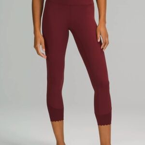 Lululemon Align High-Rise Pant 25" *Scallop size 0 merlot